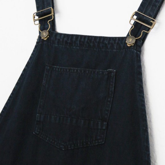 Hudson London Overalls S in Night Train Faded Blue Black Denim Relaxed Fit $245 - Picture 12 of 16